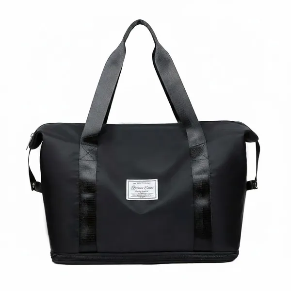 Black_Leather_Premium_Duffel_Gym_Bag_For_Women