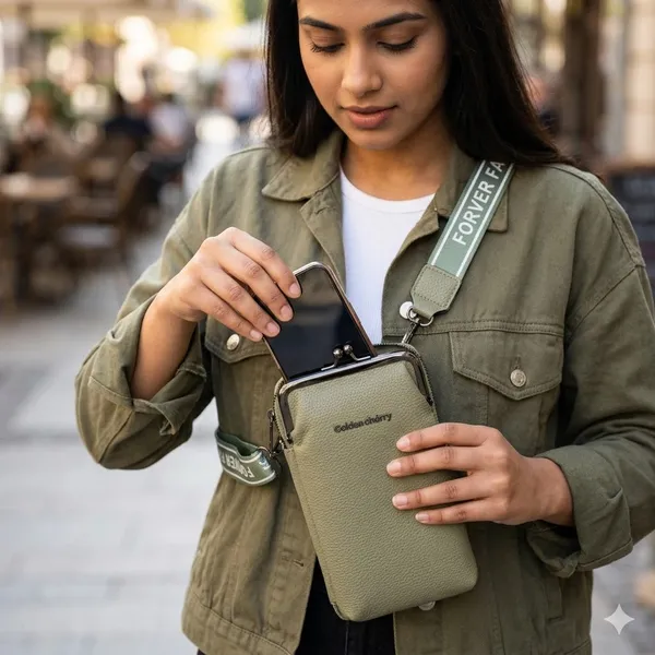 Olive_Green_Leather_Premium_Mobile_Pouch_For_Women