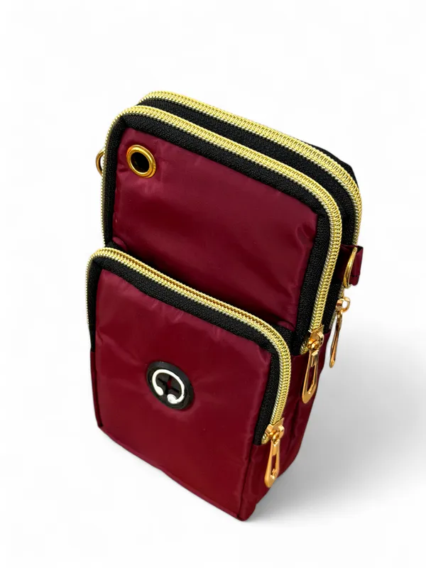 Maroon_Canvas_Premium_Phone_Pouch_For_Women