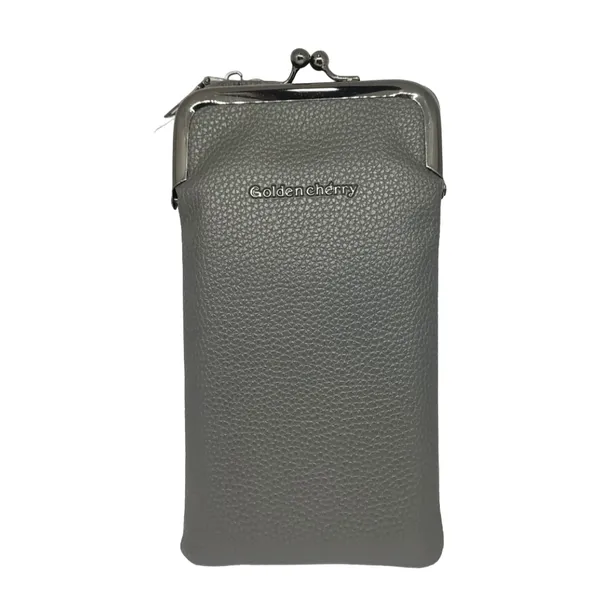Grey_Leather_Premium_Phone_Pouch_For_Women