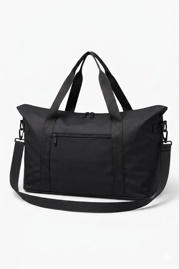 Black_Leather_Premium_Duffel_Gym_Bag_For_Women