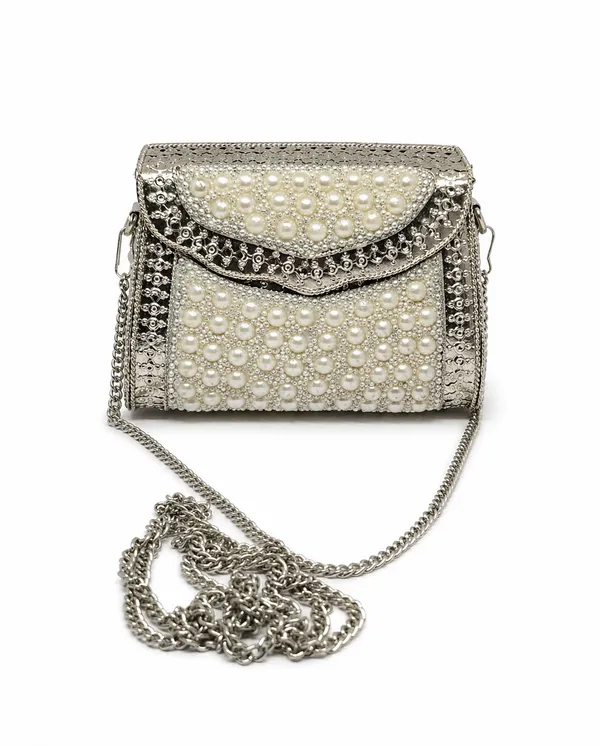 Pearl_White_Pu_Leather_Premium_Sling_Bag_For_Women
