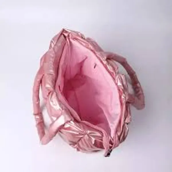 Pink_Pu_Leather_Premium_Quilted_Tote_Bag_For_Women
