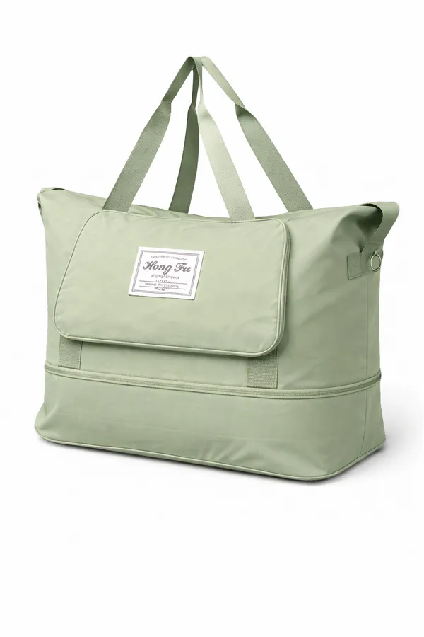 Sage_Green_Polyester_Premium_Travel_Duffel_Bag_For_Women