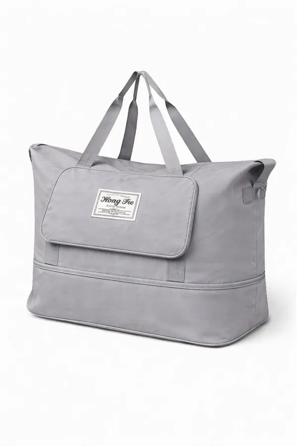 Grey_Pu_Leather_And_Faux_Fur_Premium_Travel_Duffel_Bag_For_Women