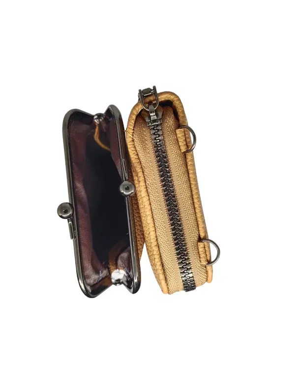 Golden_Pu_Leather_Premium_Crossbody_Phone_Wallet_Bag_For_Women