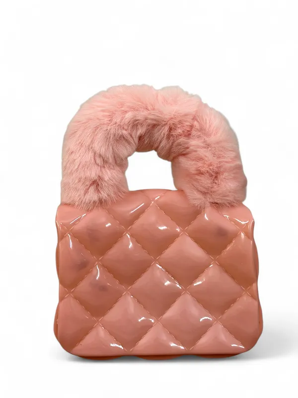 Pink_Pu_Leather_And_Faux_Fur_Premium_Mini_Handbag_For_Kids