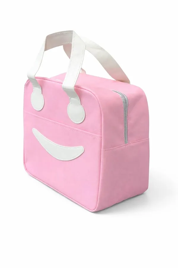 Pink_Nylon_Premium_Lunch_Bag_For_Women