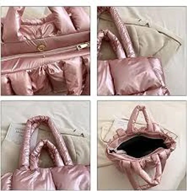 Pink_Pu_Leather_Premium_Quilted_Tote_Bag_For_Women