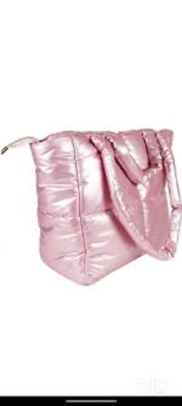 Pink_Pu_Leather_Premium_Quilted_Tote_Bag_For_Women