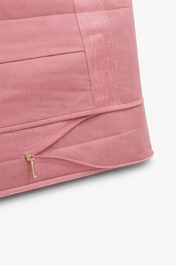 Pink_Pu_Leather_Premium_Travel_Duffel_Bag_For_Women