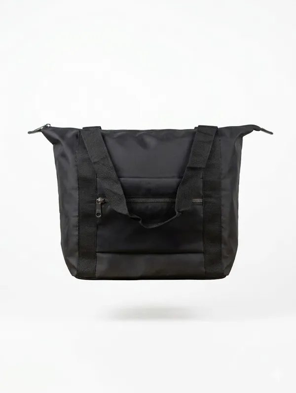 Black_Pu_Leather_Premium_Expandable_Tote_Bag_For_Women