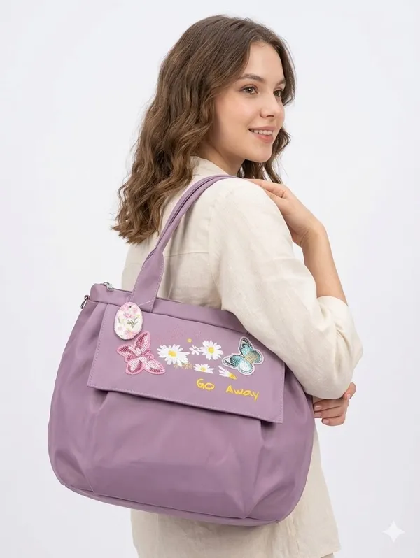 Lavender_Pu_Leather_Premium_Handbag_For_Women