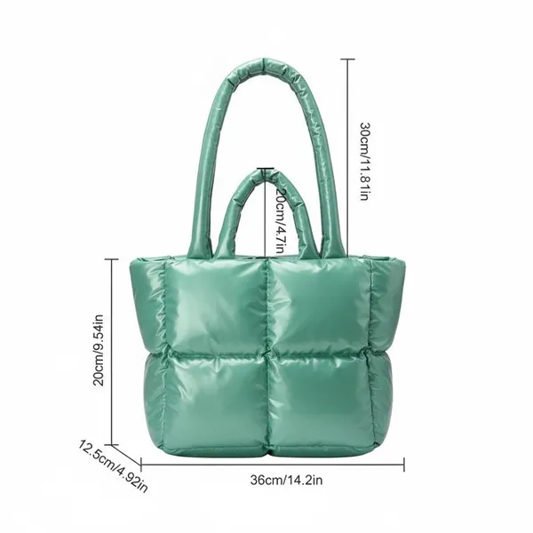 Mint_Green_Pu_Leather_Premium_Puffer_Tote_Bag_For_Women