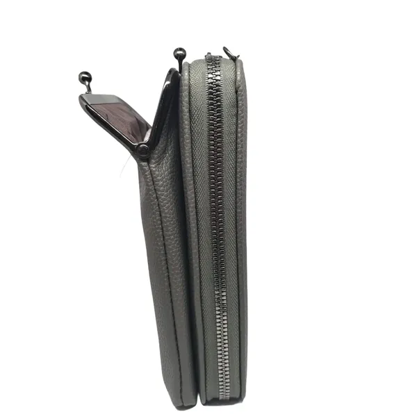 Grey_Leather_Premium_Phone_Pouch_For_Women