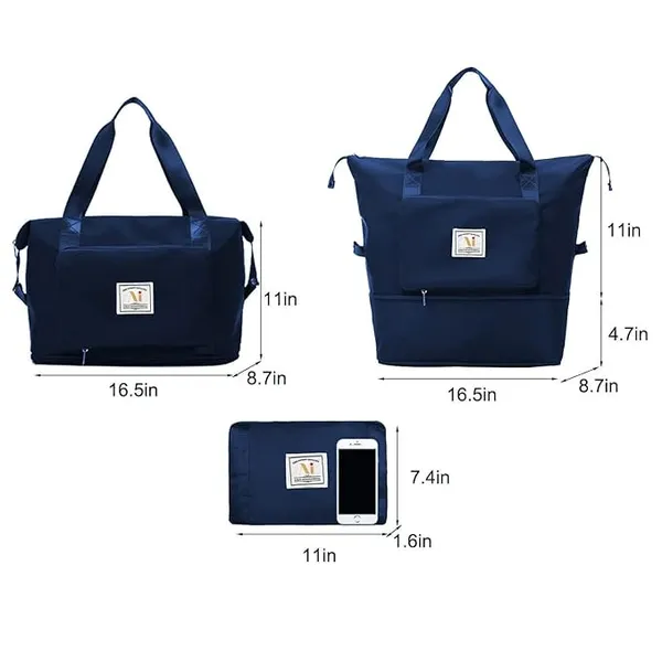 Navy_Blue_Polyester_Premium_Travel_Duffel_Bag_For_Women