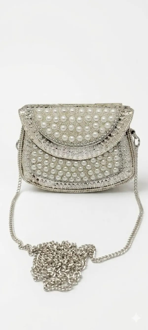 Pearl_White_Pu_Leather_Premium_Mini_Crossbody_Bag_For_Women