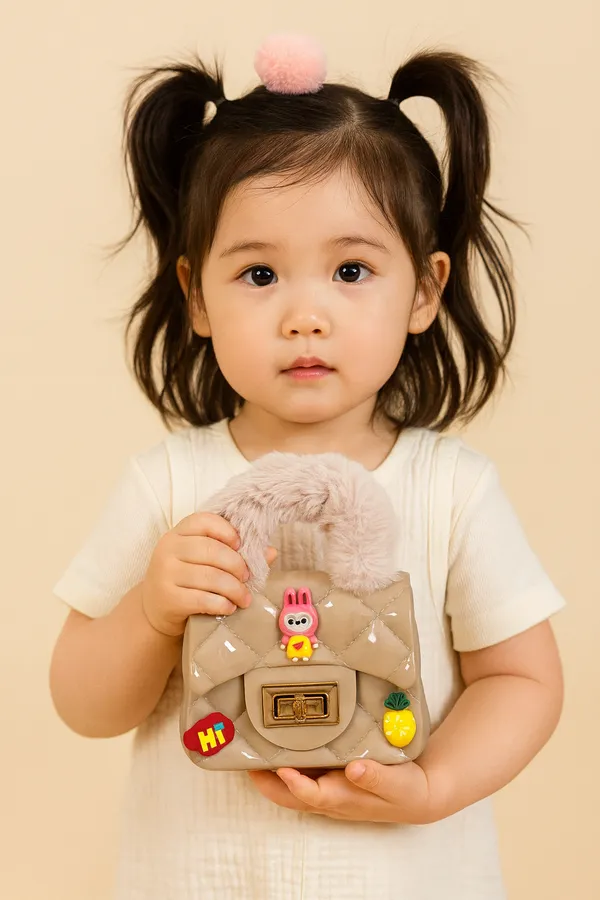 Beige_Pu_Leather_And_Faux_Fur_Premium_Handbag_For_Kids