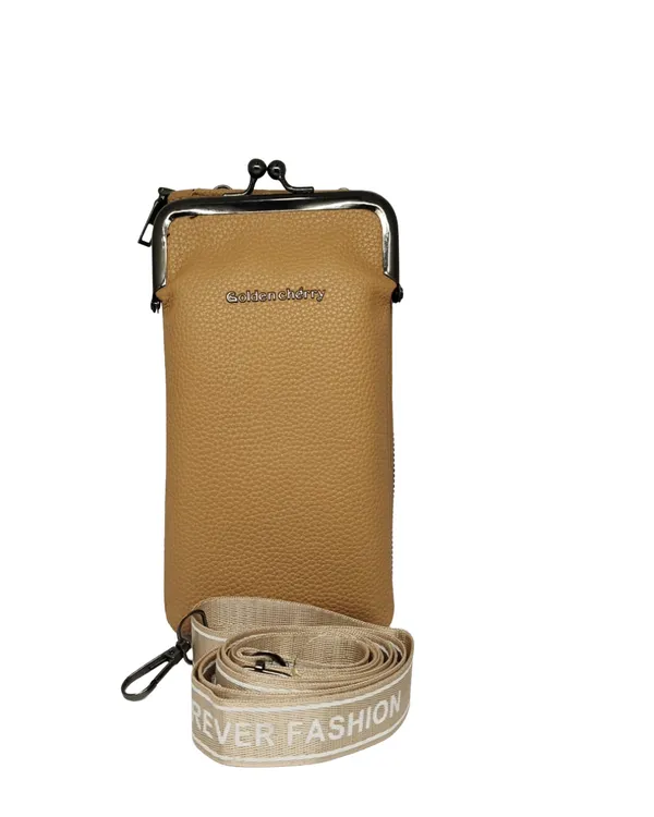 Golden_Pu_Leather_Premium_Crossbody_Phone_Wallet_Bag_For_Women