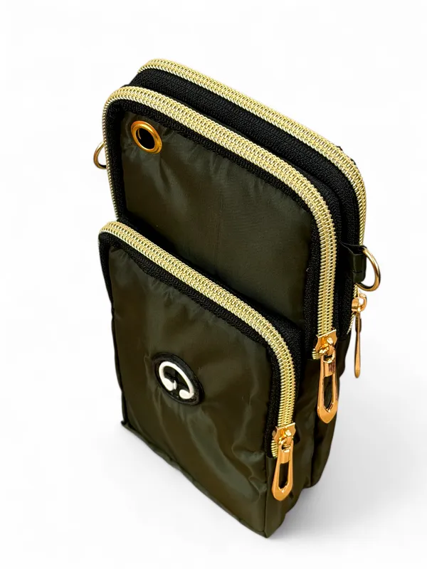 Olive_Green_Polyester_Premium_Crossbody_Phone_Bag_For_Women