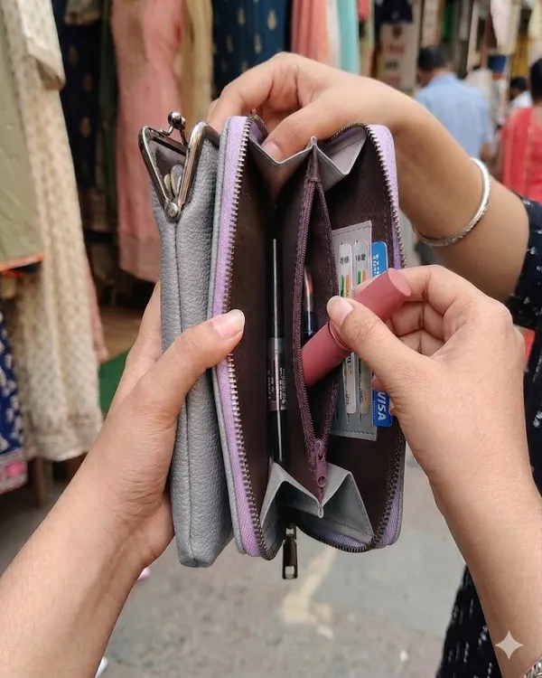 Grey_Pu_Leather_And_Faux_Fur_Premium_Leather_Wallet_For_Women