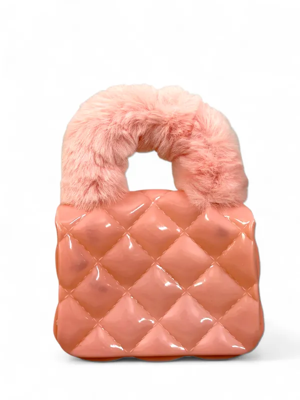 Pink_Pu_Leather_And_Faux_Fur_Premium_Mini_Handbag_For_Kids