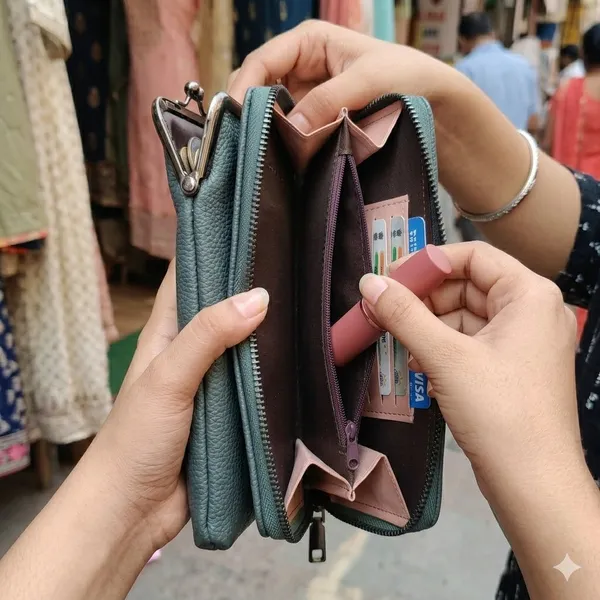 Grey_Leather_Premium_Phone_Pouch_For_Women