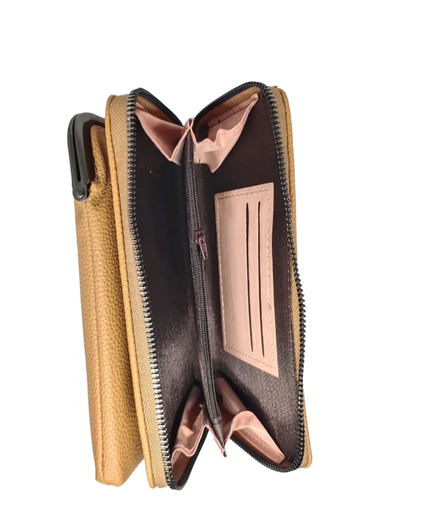 Golden_Pu_Leather_Premium_Crossbody_Phone_Wallet_Bag_For_Women
