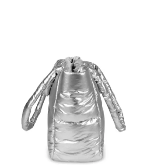 Silver_Pu_Leather_Premium_Puffer_Tote_Bag_For_Women