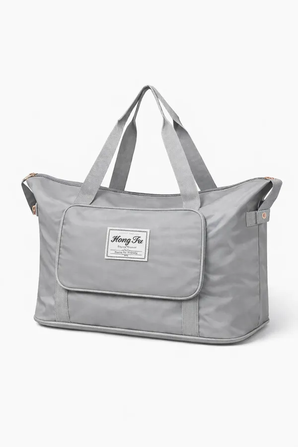 Grey_Pu_Leather_And_Faux_Fur_Premium_Travel_Duffel_Bag_For_Women