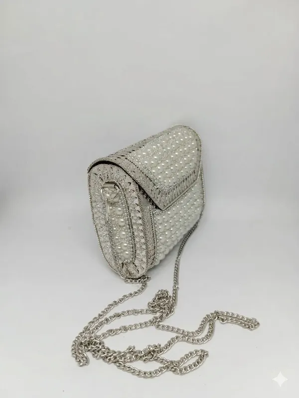 Pearl_White_Pu_Leather_Premium_Mini_Crossbody_Bag_For_Women