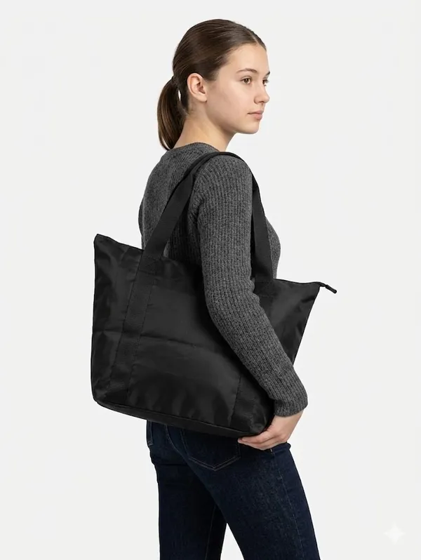 Black_Pu_Leather_Premium_Expandable_Tote_Bag_For_Women