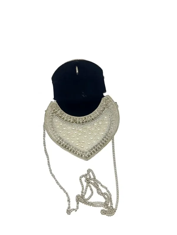 Silver_Metal_And_Pearl_Embellishments_Premium_Cosmetic_Bag_For_Women