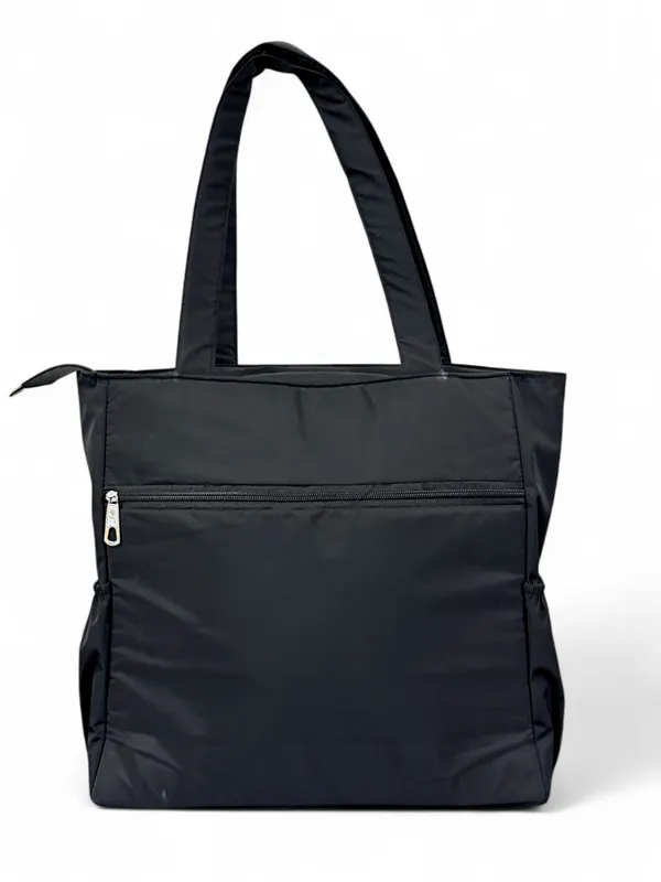 black_Polyester_Premium_Tote_Bag_For_Women