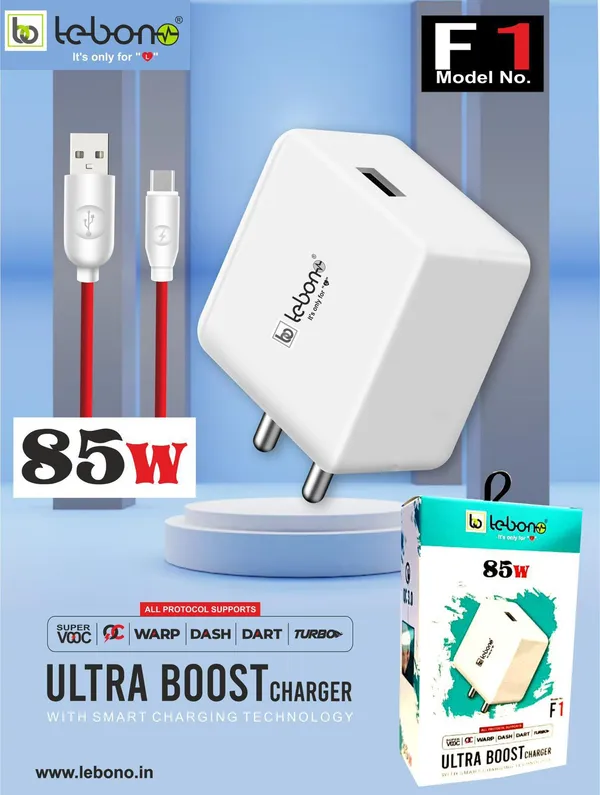 Lebono_F1_85W_Ultra_Boost_Fast_Charger_With_Type-C_Cable