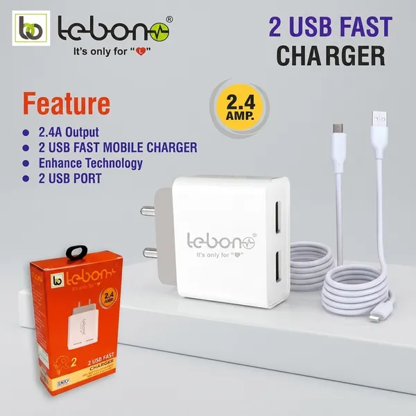 Lebono_2_Usb_Fast_Charger_-_2.4A_Dual_Port_Mobile_Charger_With_Smd_Technology