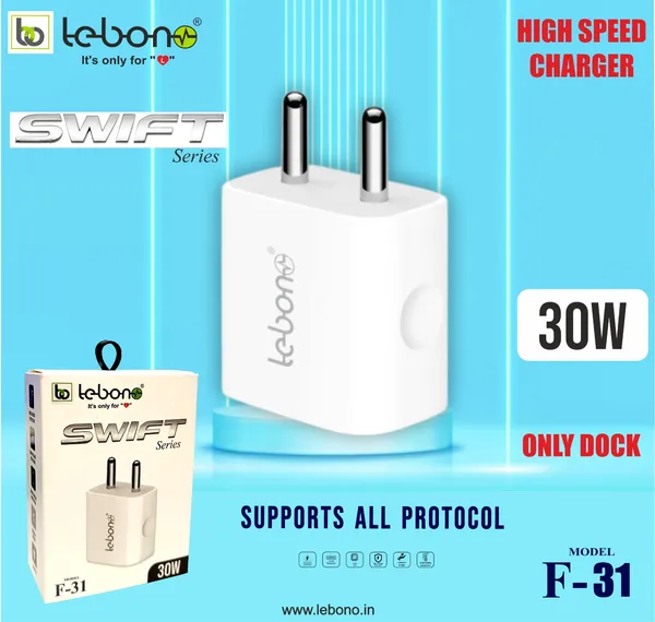 Lebono_Swift_F-31_30W_Fast_Charger_-_High_Speed_Usb_Charging_Adapter_(Only_Dock)