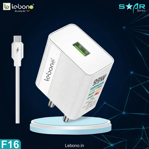 Lebono_Star_Series_F16_99W_Type-C_Fast_Charger_With_Cable