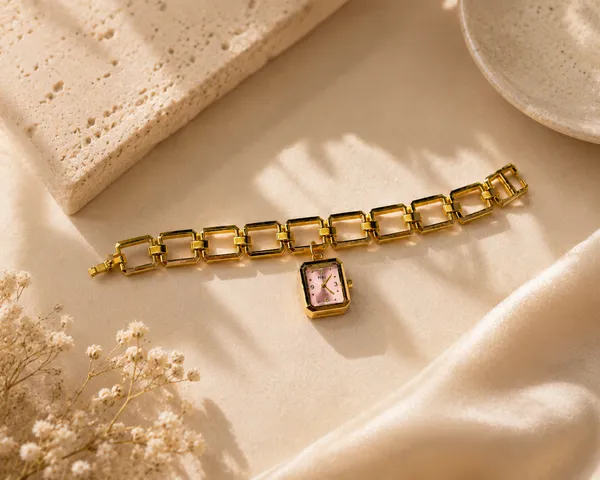 Anti-tarnish_stainless_steel_gold_chain_bracelet_charm_watch