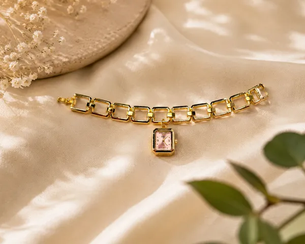 Anti-tarnish_stainless_steel_gold_chain_bracelet_charm_watch