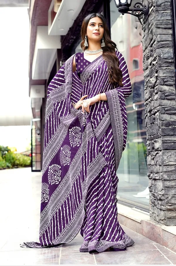 Purple_Dull_Moss_Bandhani_Silver_Gota_Patti_Saree_For_Women