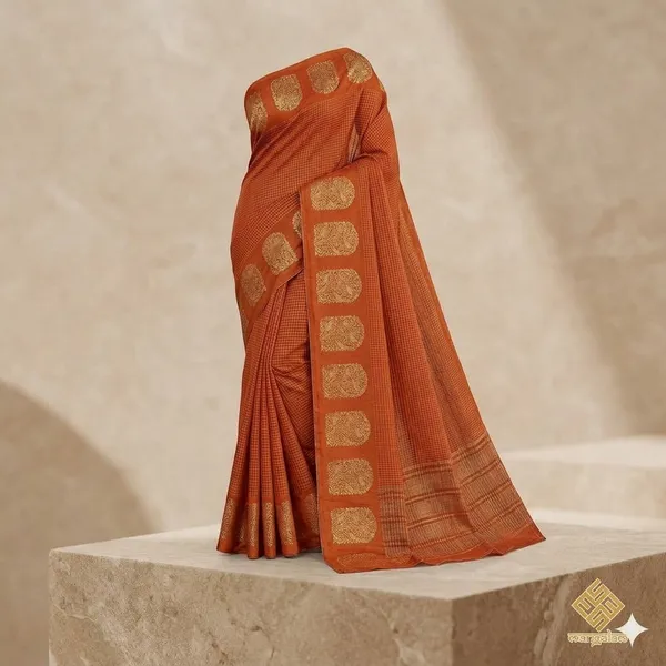 Orange_Mysore_Crepe_Zari_Work_Saree_For_Women