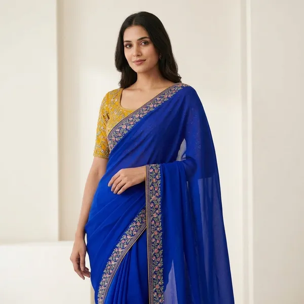 Royal_Blue_Rangoli_Embroidered_Border_Saree_For_Women