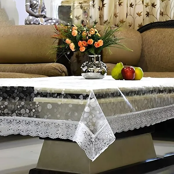 Agroha_Transparent_PVC_Center_Table_Cover_4_Seater_for_Home,_Hotel,_Office_&_Restaurant_Pack_of_1_(40x60,_Stone_with_Silver_Lace)