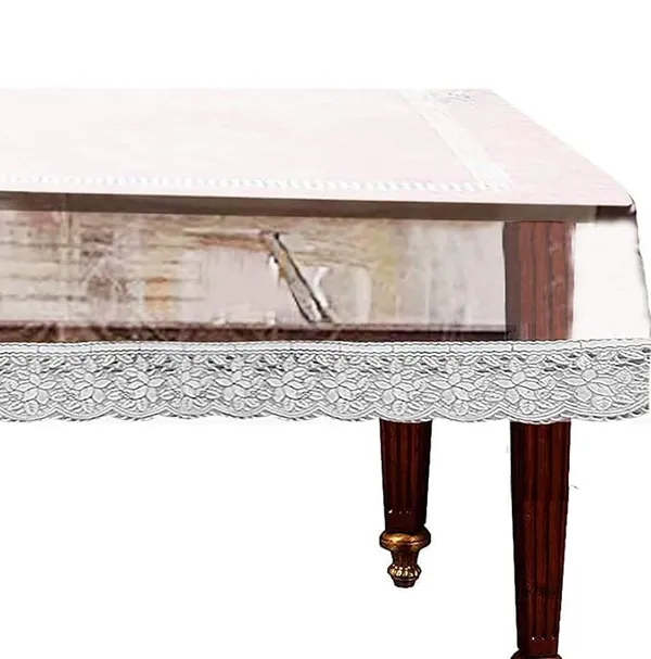 Agroha_Transparent_PVC_Dining_Table_Cover_6_Seater_for_Home,_Hotel,_Office_&_Restaurant_Pack_of_1_(60x90,_Transparent_with_Silver_Lace)