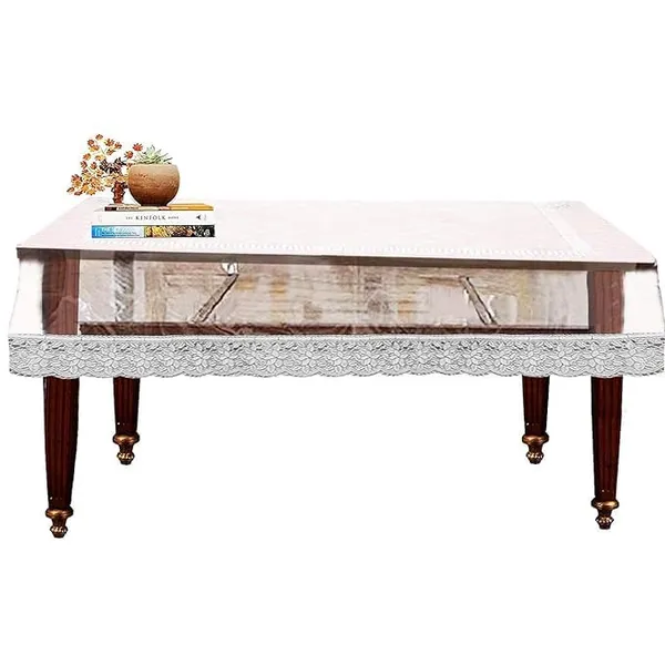 Agroha_Transparent_PVC_Dining_Table_Cover_6_Seater_for_Home,_Hotel,_Office_&_Restaurant_Pack_of_1_(60x90,_Transparent_with_Silver_Lace)