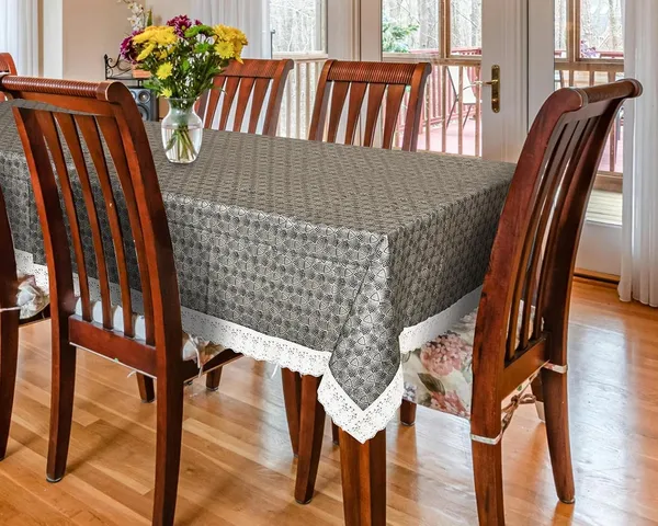 Agroha_Dining_Table_Cover,_PVC_Waterproof_Tablecloth,_Floral_Print_Design,_Rectangular,_54x78_Inches,_6_Seater,_Anti_Slip_Table_Mat_(Black,_54x78_Inches)
