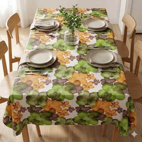 Agroha_Water_Proof_4&6_Seater_dinnging_Table_Cover/PVC_Dining_Table_Protector_�_Waterproof,_dustproof_&_Table_Cover_for_6_Seater_|_PVC_Table_Sheet_Size_54x78_inches_(Green)
