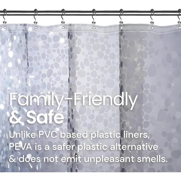 Agroha_Shower_Curtain_7_Feet_|_Waterproof_PVC_Bathroom_Curtain_with_8_Rings_|_Transparent_Stone_Print_Bathtub_Curtain_|_Extra_Long_Bathroom_Liner,_Waterproof_&_Easy_to_Clean_(Transparent,Pack_of_1)