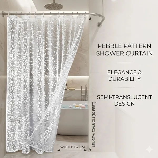 Agroha_Shower_Curtain_7_Feet_|_Waterproof_PVC_Bathroom_Curtain_with_8_Rings_|_Transparent_Stone_Print_Bathtub_Curtain_|_Extra_Long_Bathroom_Liner,_Waterproof_&_Easy_to_Clean_(Transparent,Pack_of_1)